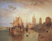 Joseph Mallord William Turner Cologne,the arrival lf a pachet boat;evening (mk31) oil painting on canvas